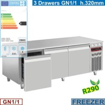 N77/B316G-9M (25) TK Gefrierunterbau, 3 Schubladen GN 1/1-h 200 mm